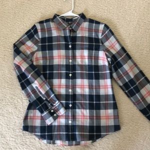 J Crew Mercantile plaid button down.